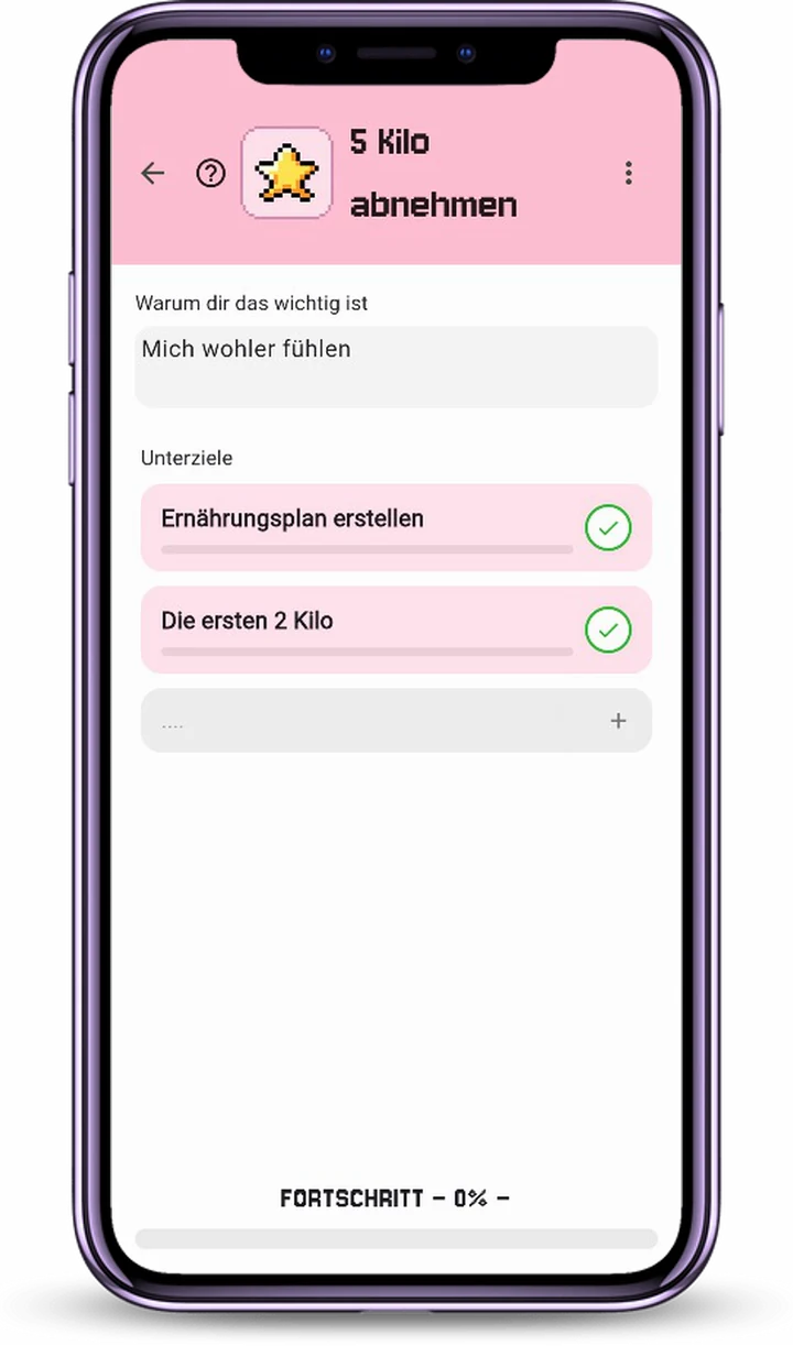 Teile es in Meilensteine auf.